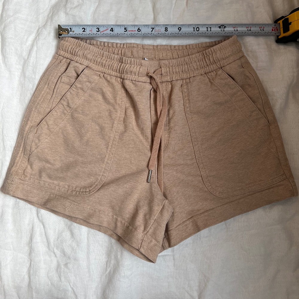 athleta farallon heathered short size 6 pink beige